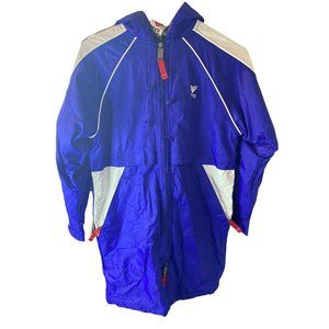 TYR Alliance Small Podium Swim Parka Aquatics Jacket Fleece Lined BLUE youth